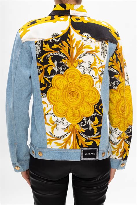 versace fitted jackets|versace denim jacket women's.